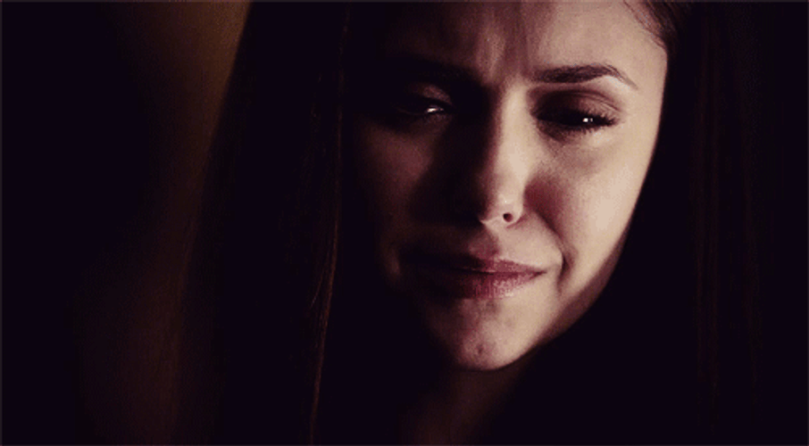 Nina Dobrev Looking Sad Trying Not To Cry GIF