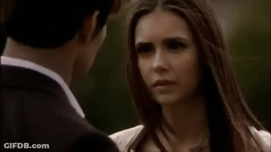 Nina Running Away From Ian Somerhalder GIF