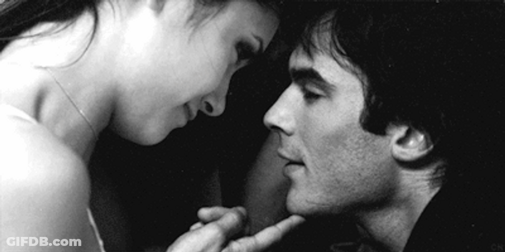 Nina Touching Ian Somerhalder GIF