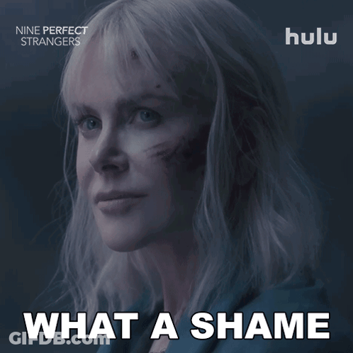 Nine Perfect Strangers Woman Bloody Face What A Shame GIF