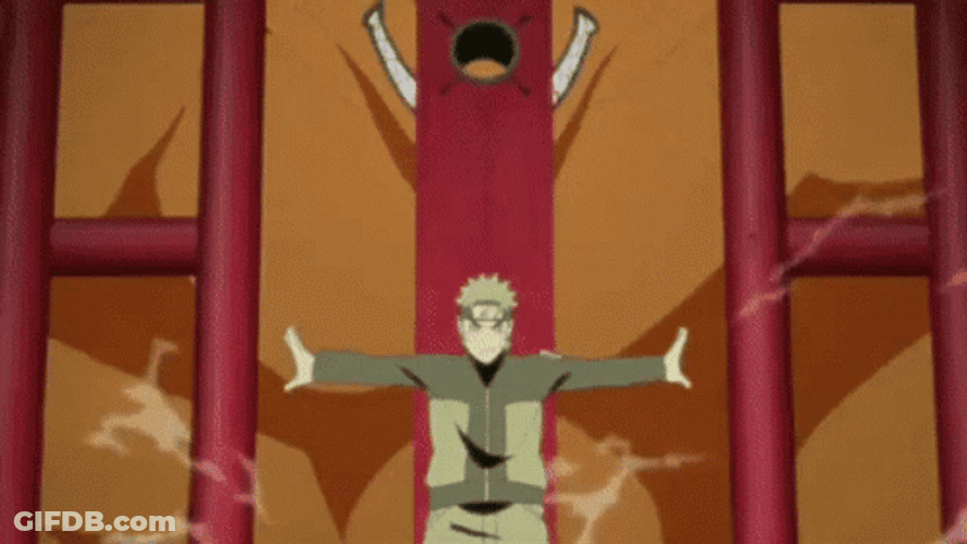Nine Tails Naruto Kurama Unleashed GIF