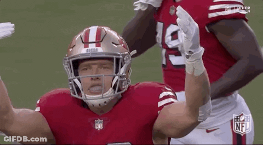 Niners Christian McCaffrey Come On GIF