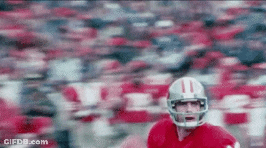 Niners Montana's Great Throw GIF
