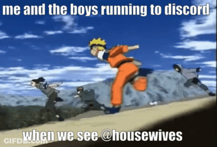 Ninja Friends And Naruto Running To Discord GIF