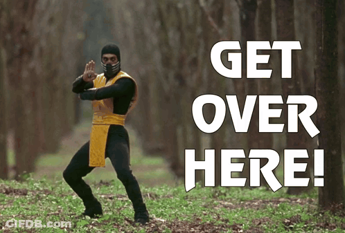 Ninja In Woods Get Over Here GIF