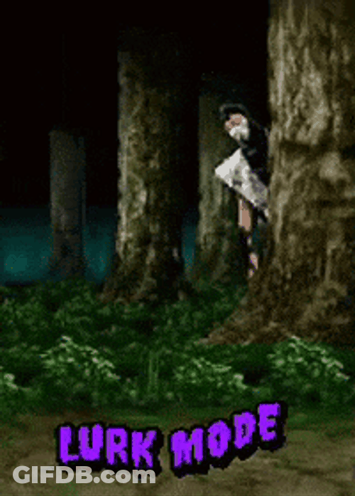 Ninja Lurking Behind The Tree GIF