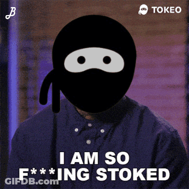 Ninja Mask Man Saying I Am So F***ing Stoked GIF