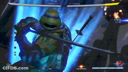Ninja Turtle And Superman Video Game GIF