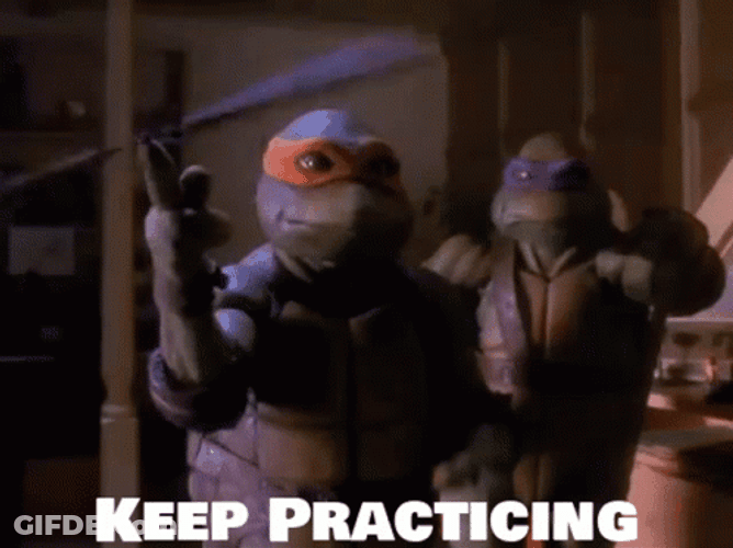 Ninja Turtle Keep Practicing GIF