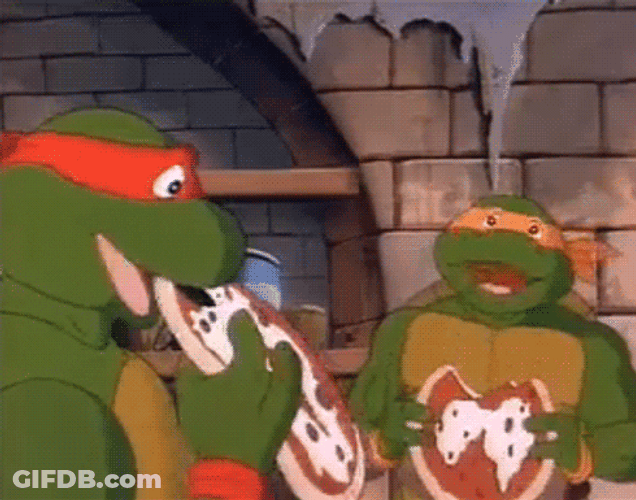 Ninja Turtles Pizza Party Loop GIF
