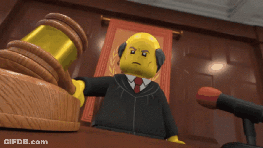 Ninjago Judge Garry Chalk Pound Gavel GIF