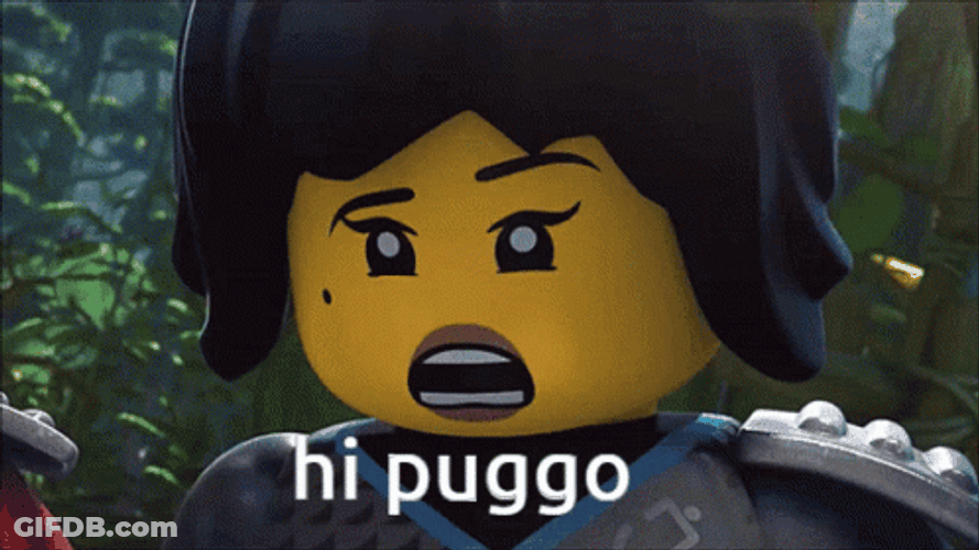 Ninjago Nya Hi Puggo GIF