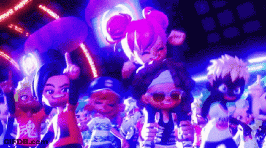 Ninjala Crowd Cheering Dancing GIF