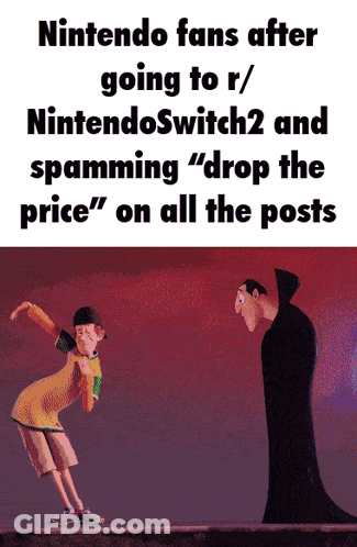 Nintendo Fans Spamming Drop The Price Posts GIF