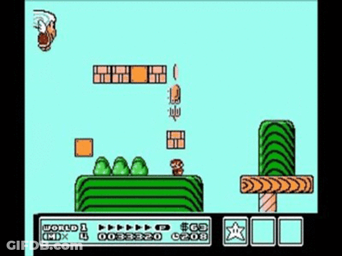 Nintendo Super Mario Bros. 3 Mario Bumps Head GIF