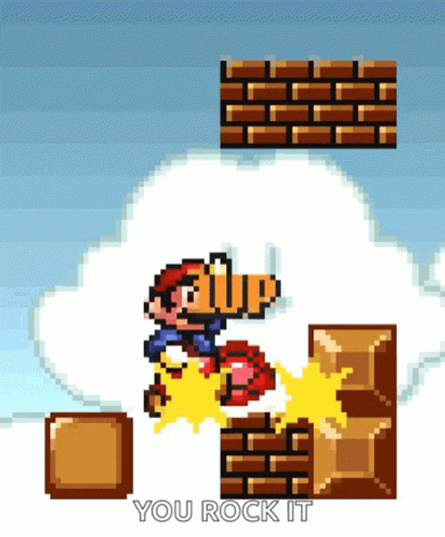 NIntendo Super Mario Bros. Level Up GIF