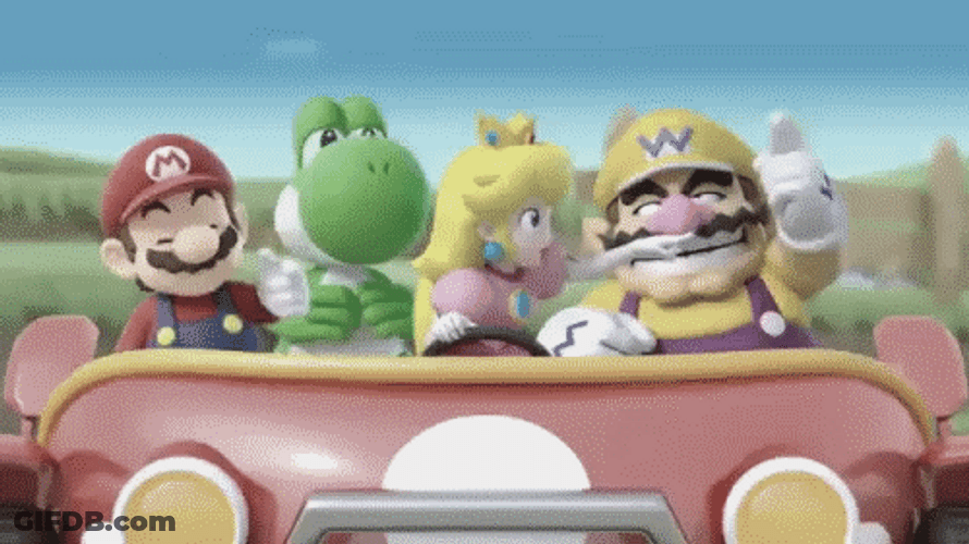 Nintendo Super Mario Kart Characters Dancing GIF