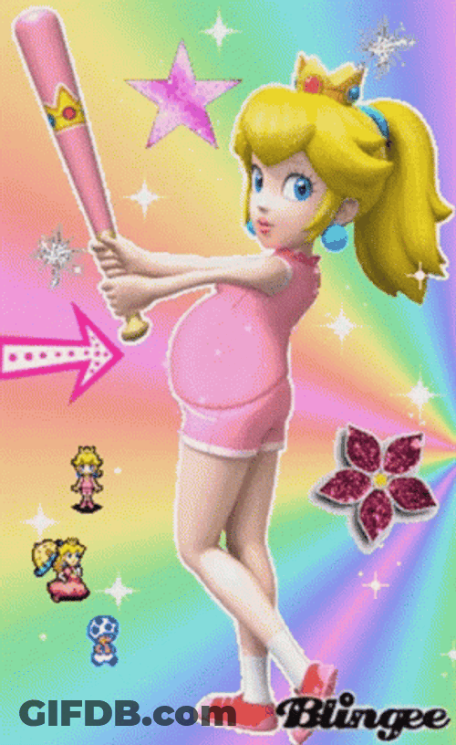Nintendo Super Mario Princess Peach Pregnant GIF