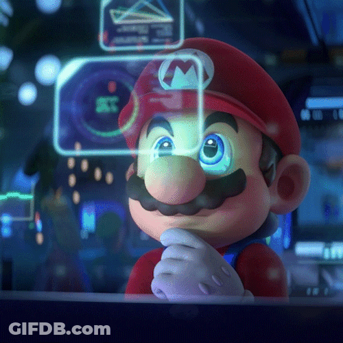Nintendo Super Mario Thinking And Figuring Out GIF