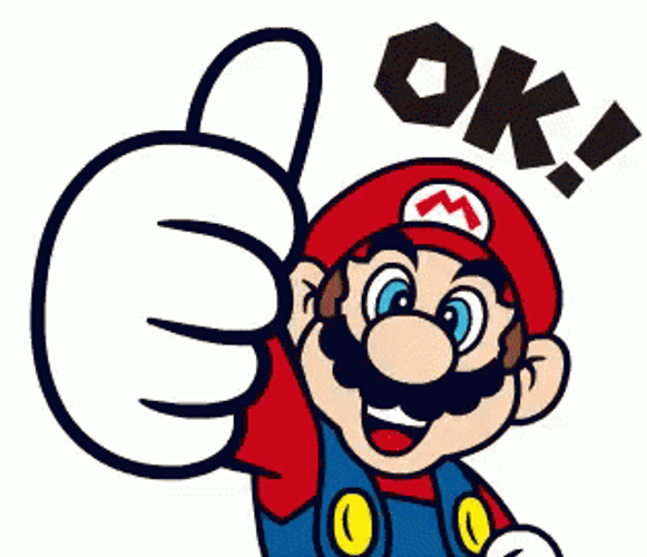 Nintendo Super Mario Thumbs Up Okay GIF