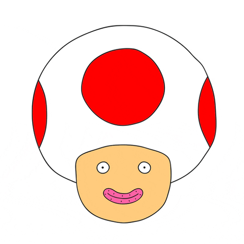 Nintendo Super Mario Toad Funny Face GIF
