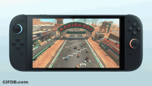 Nintendo Switch Playing MarioKart GIF