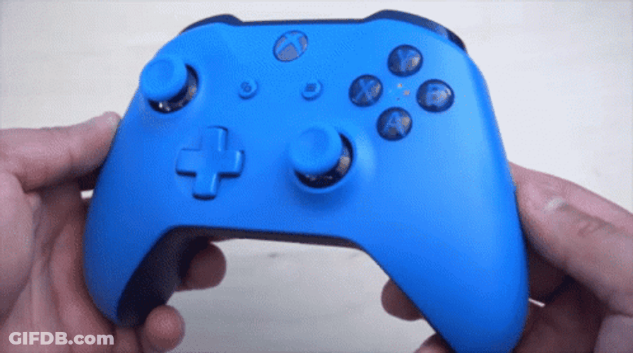 Nintendo Xbox Blue Joystick Controller GIF