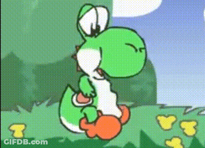 Nintendo Yoshi Stomach Growling GIF