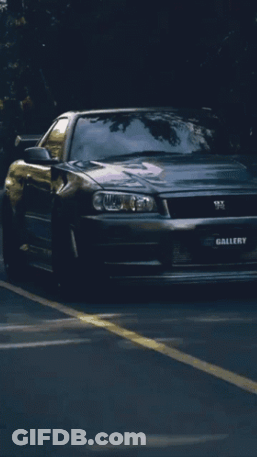 Nissan Skyline R34 Driving Compilation GIF
