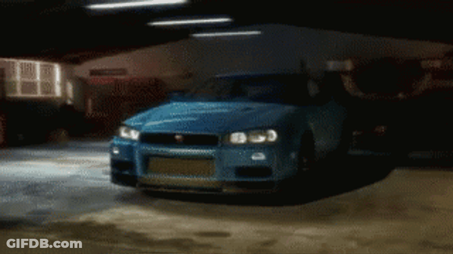 Nissan Skyline R34 Engine Compartment GIF