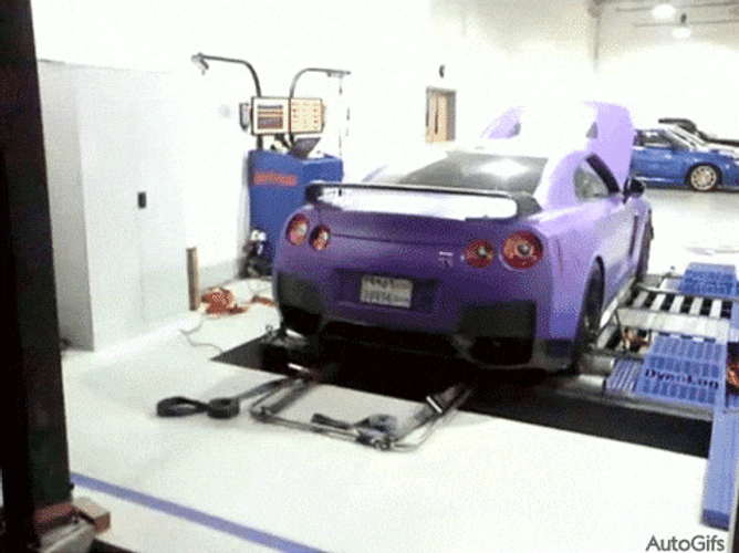 Nissan Skyline R34 Firing Up Exhaust Pipe GIF