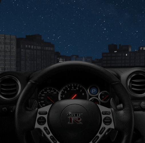 Nissan Skyline R34 Revving Up GIF