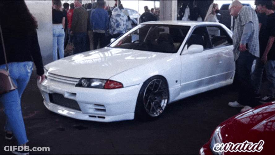 Nissan Skyline White Supra Mk4 GIF