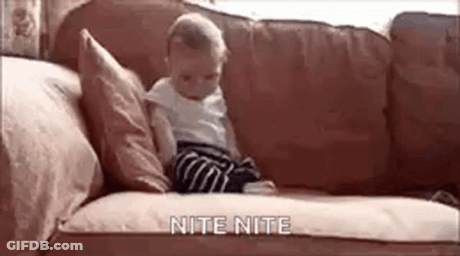 Nite Nite Funny Baby Falling Asleep GIF