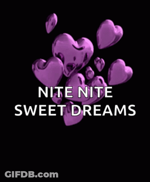 Nite Nite Pink Heart Blob Bouncing GIF