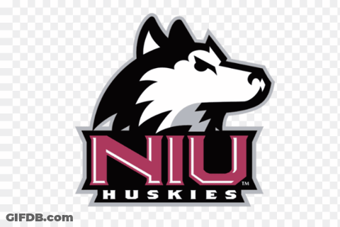 Niu Huskies Logo Husky Head GIF