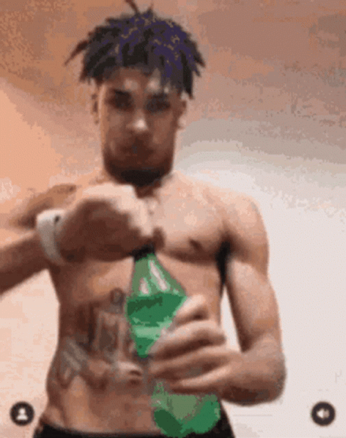 NLE Choppa Drown Drinking GIF