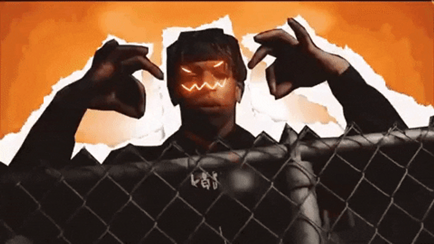 NLE Choppa Evil Neon Edit GIF