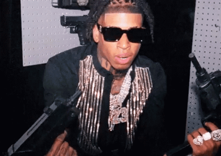 NLE Choppa Guns GIF