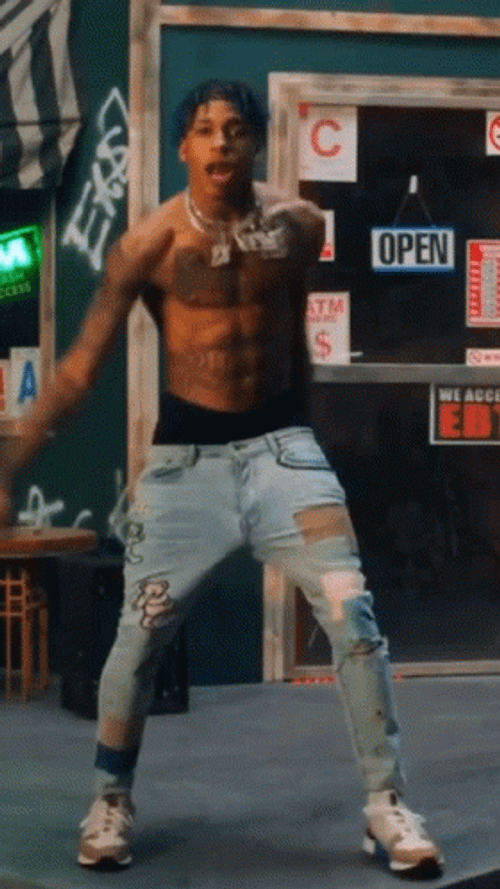 NLE Choppa Rapping GIF