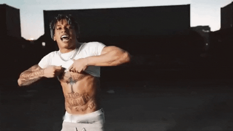 NLE Choppa Top Shotta Abs GIF