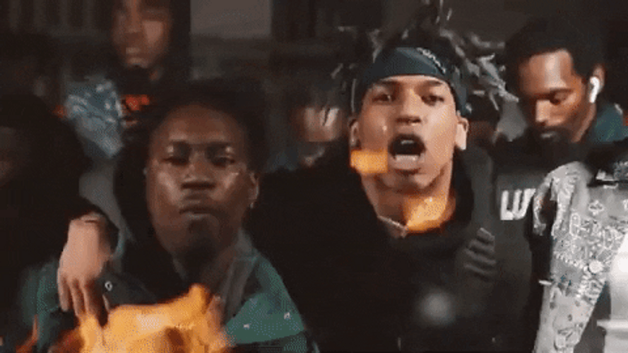 NLE Choppa Top Shotta Jump GIF