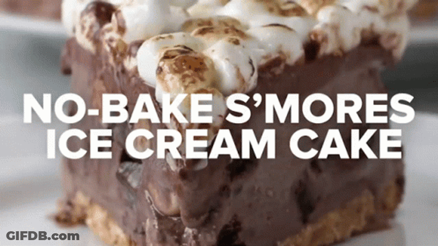 No Bake Smores Ice Cream GIF