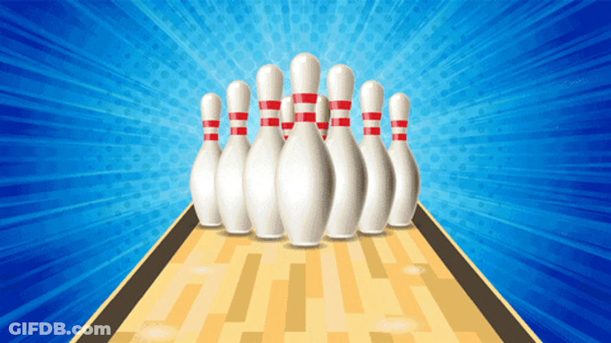 No Bowling Pin Remains On Three Rounds GIF