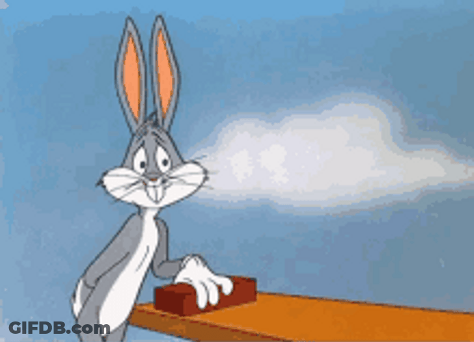 No Bugs Bunny Looney Tunes Shaking Head GIF