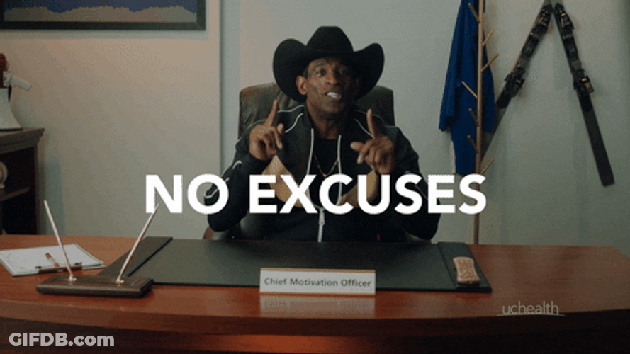 No Coach Excuses Prime GIF