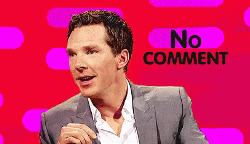 No Comment Benedict Cumberbatch GIF