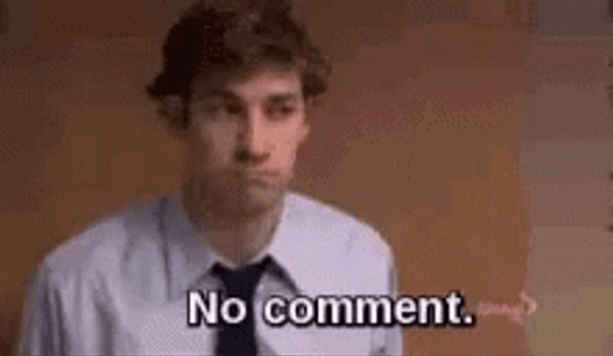 No Comment  John Krasinski GIF