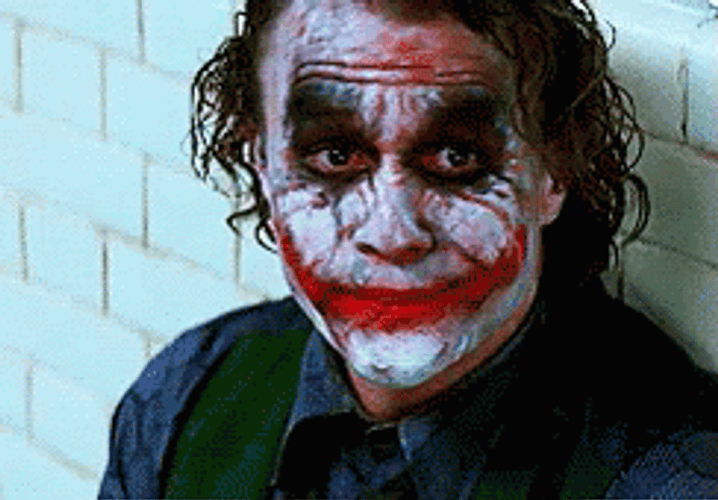 No Comment Joker Heath Ledger GIF
