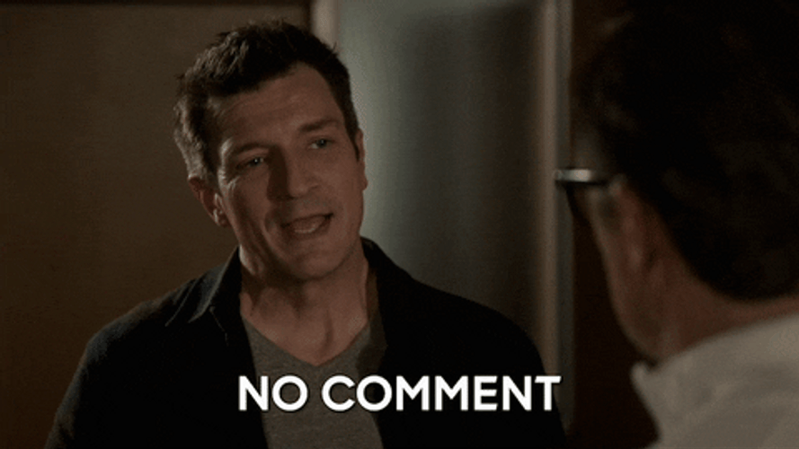 No Comment Nathan Fillion GIF